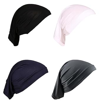帽子 SILK SCARF CAP/ NAVY Multicolor Regenerated Silk Scarves Veiled Cap by Marine